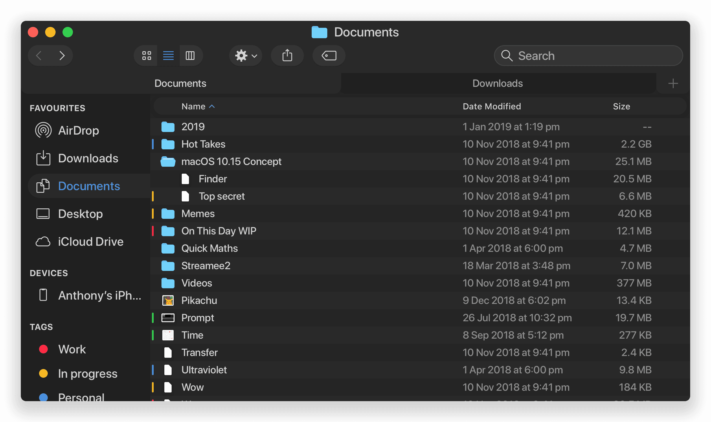 A dark theme for Finder